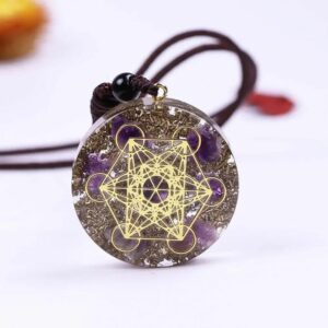 obsidienne dorée-Pendule Métatron pour la protection