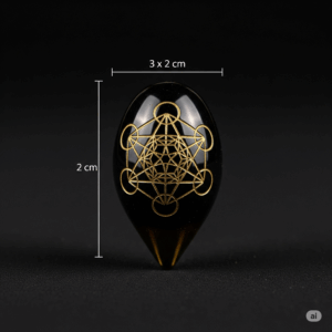obsidienne dorée-Pendule Métatron pour la protection