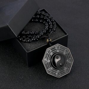 Disque Yin Yang en Obsidienne Noire - Équilibre et Confiance Profonde
